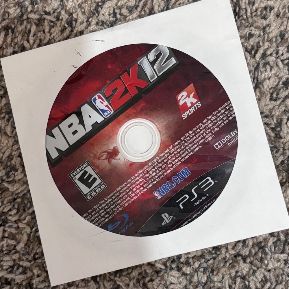 NBA 2K12 Sony PlayStation 3 PS3 2K Sports Basketball Video Game Disc Only